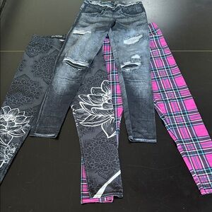 Stylish Women's Jeans - Black, Blue, Pink